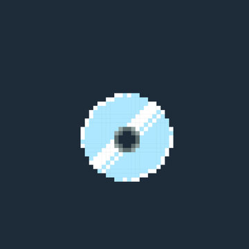 compact disc in pixel art style
