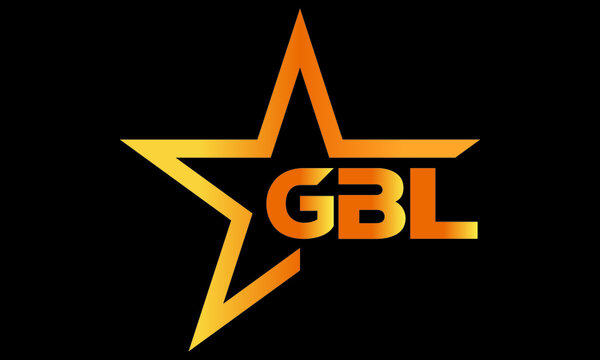 GBL golden luxury star icon three letter logo design vector template. royal logo | luxury logo | jewelry logo | premium logo | iconic logo | Victoria logo |