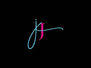 Unique Jj Signature Letter Logo, Signature jj jj Logo Icon Vector Art For Clothing Or Cosmetics Shop