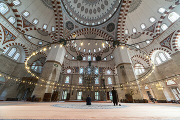 Wnętrze meczetu w Turcji - obrazy, fototapety, plakaty