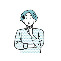 ラフな服装の男性のイラスト