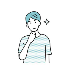 自慢げな男性のイラスト