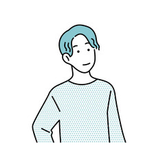 ラフな服装の男性のイラスト