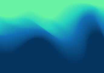 Abstract blue and green liquid or fluid shape design soft background