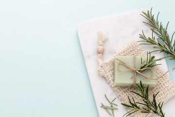 Handmade natural soap with herbal.