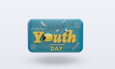 3d youth day Bahamas flag rendering front view