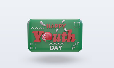 3d youth day Belarus flag rendering front view