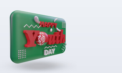 3d youth day Belarus flag rendering left view