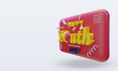 3d youth day Chad flag rendering right view