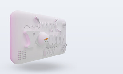 3d youth day Cyprus flag rendering left view