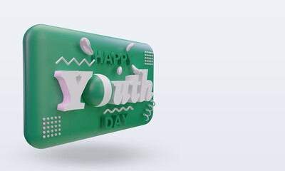 3d youth day Nigeria flag rendering left view