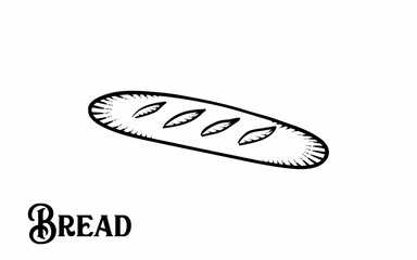 Vintage hand drawn bread