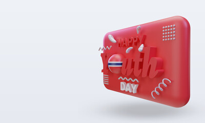 3d youth day Norway flag rendering right view