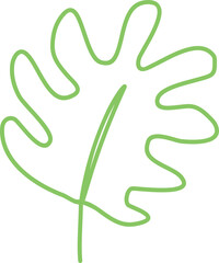 Obraz premium leaf line hand drawn