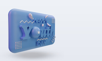 3d youth day Somalia flag rendering left view