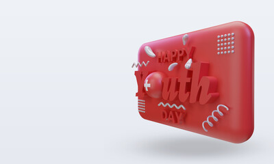 3d youth day Switzerland flag rendering right view