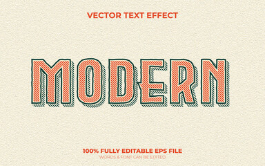 Obraz premium Editable Vector Text Effect Vintage Classic Modern Text Effect with Line Texture