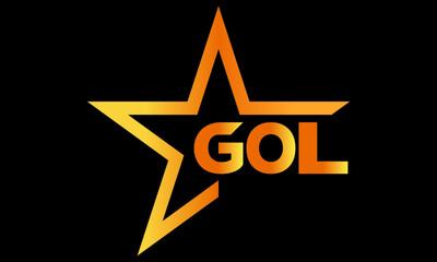 GOL golden luxury star icon three letter logo design vector template. royal logo | luxury logo | jewelry logo | premium logo | iconic logo | Victoria logo |
