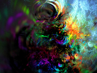 abstract chaotic fractal background 3D rendering illustration