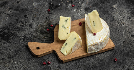 mild blue cheese. cambozola cheese, German creamy blue brie Cambozola soft cheese with blue mould...