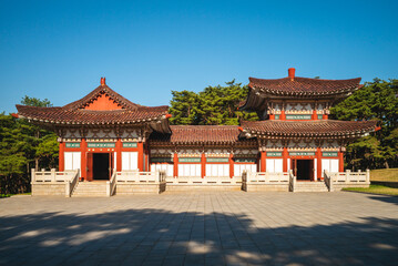 Obraz premium Tomb of King Tongmyong, or Dongmyeong, in pyongyang, North Korea