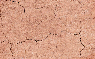 Cracked ground background in the top view for graphic design or wallpaper