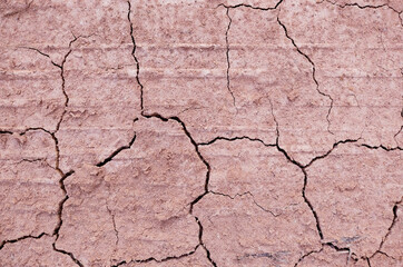 Cracked ground background in the top view for graphic design or wallpaper