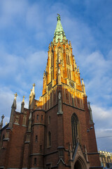 Fototapeta na wymiar Church of St. Gertrude in Riga, Latvia