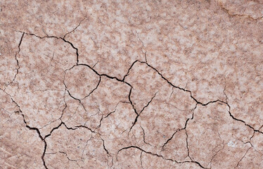 Obraz premium Cracked ground background in the top view for graphic design or wallpaper