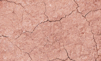 Cracked ground background in the top view for graphic design or wallpaper