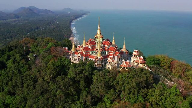 Phra Mahathat Chedi Phakdee Prakat temple in Prachuap Khiri Khan, Thailand