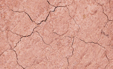 Cracked ground background in the top view for graphic design or wallpaper