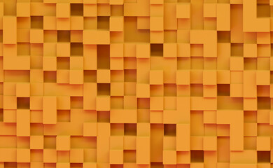Abstract 3d square pixels template beige colors. The concept of games background. Abstract square pixels template. 3d rendering illustration