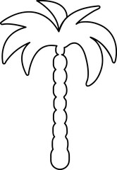 Palm trees black silhouettes icon illustration on white background..eps