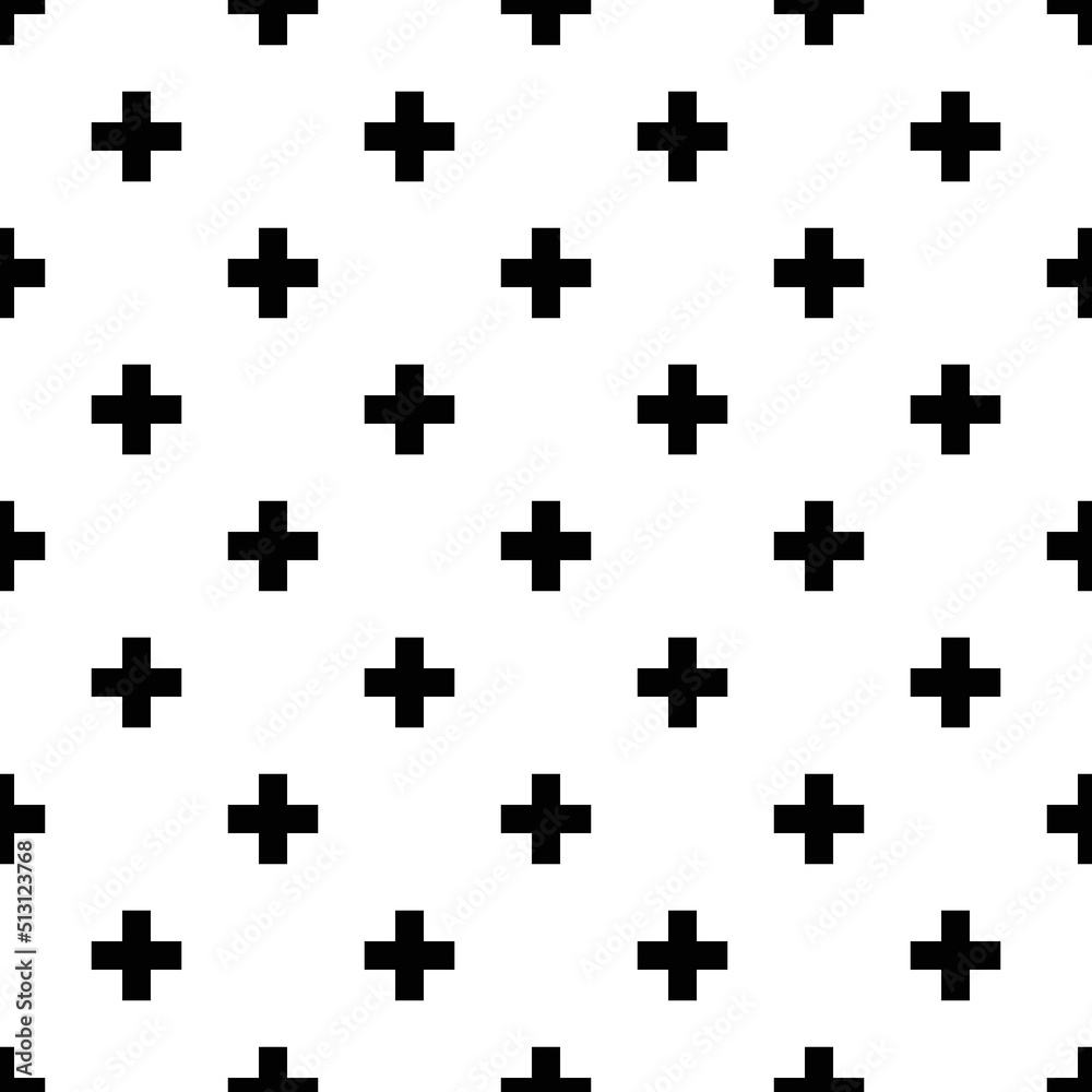 Aufkleber Pattern for print and decoration. Crosses in the form of polka dots. Vector repeating pattern.