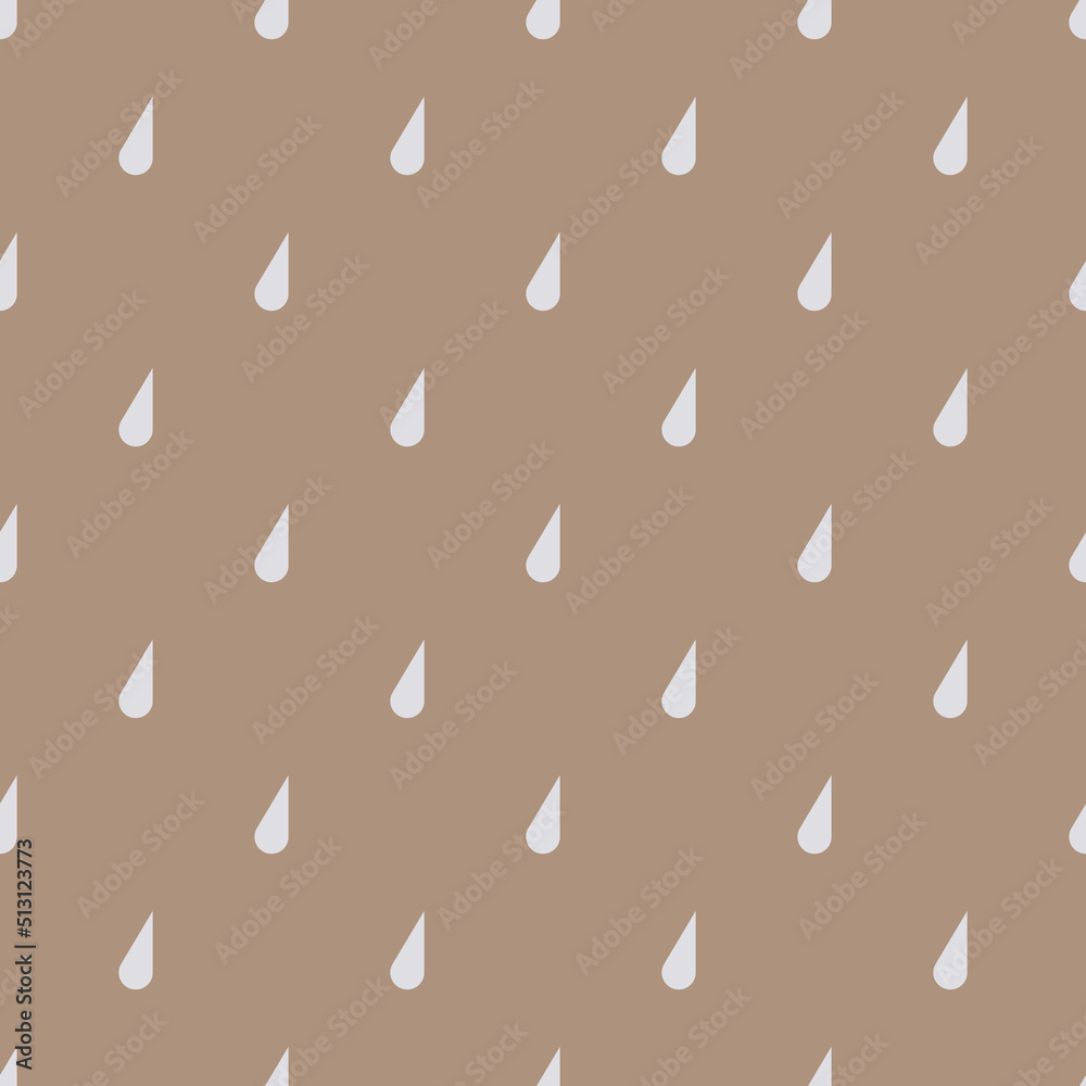 Fototapete pattern for print and decoration. white raindrops on a brown background. vector repeating pattern.