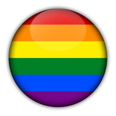 3 D Button Regenbogen Fahne Taste key