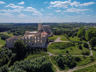 Castle ruins in Rabsztyn, Poland.