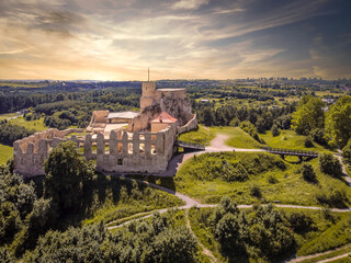 Castle ruins in Rabsztyn, Poland.