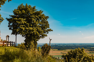 Fototapeta premium Beautiful summer view at the famous Bogenberg mountain, Bogen, Danube, Bavaria, Germany