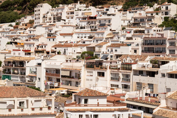 Obraz premium View of the picturesque white-washed mountain village of Mijas in Andalusia; southern Spain.