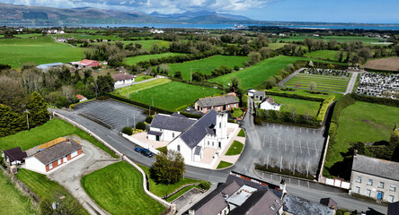 Aerial photo of Church of St James Grange Carlingford Co Louth Ireland