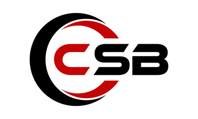 CSB swoosh three letter logo design vector template | monogram logo | abstract logo | wordmark logo | letter mark logo | business logo | brand logo | flat logo | minimalist logo | text | word | symbol - obrazy, fototapety, plakaty