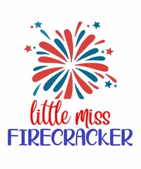 lil miss firecracker is a vector design for printing on various surfaces like t shirt, mug etc.