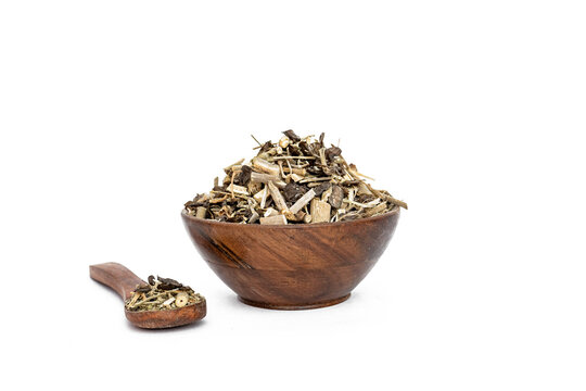 dry seed of Abutilon indicum or Atibala Panchang in bowl