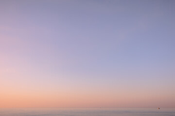 Lovely romantic warm sunrise at the Sicilian East Coast in Italy, Europe 