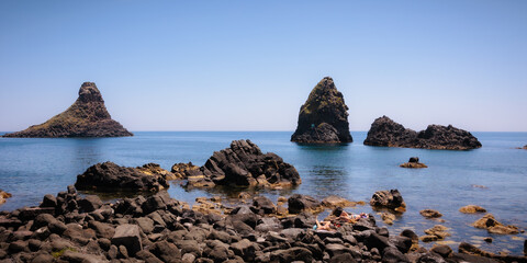 Obraz premium Rocks in the Sicilian Sea