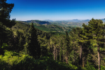 sicilian spring countryside hill landscape