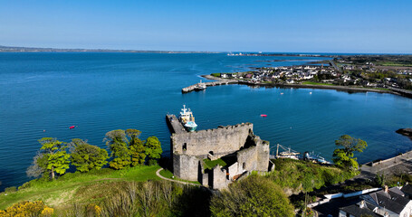 Fototapeta na wymiar Aerial photo of King John's Castle on Carlingford Lough Co Louth Ireland