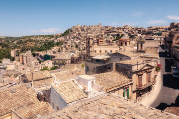 Fototapeta na wymiar City of Noto in the baroque old town in Sicily, Italy in Europe